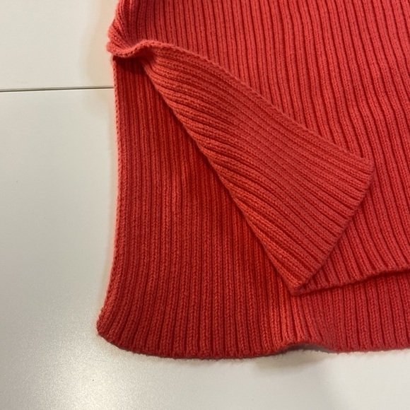 EUC MICHAEL KORS Ribbed Knit 3/4 Sleeve Sweater Coral - Picture 6 of 12
